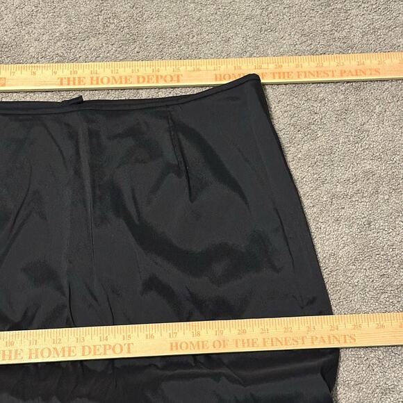 Xscape Women 20W Skirt Maxi A-line Ruffled Layered Stretch Black - Picture 7 of 8